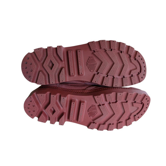 Palladium Pampa Hi Canvas Boots Wax Red Canvas Size 7.5 100% Vegan - Picture 5 of 12